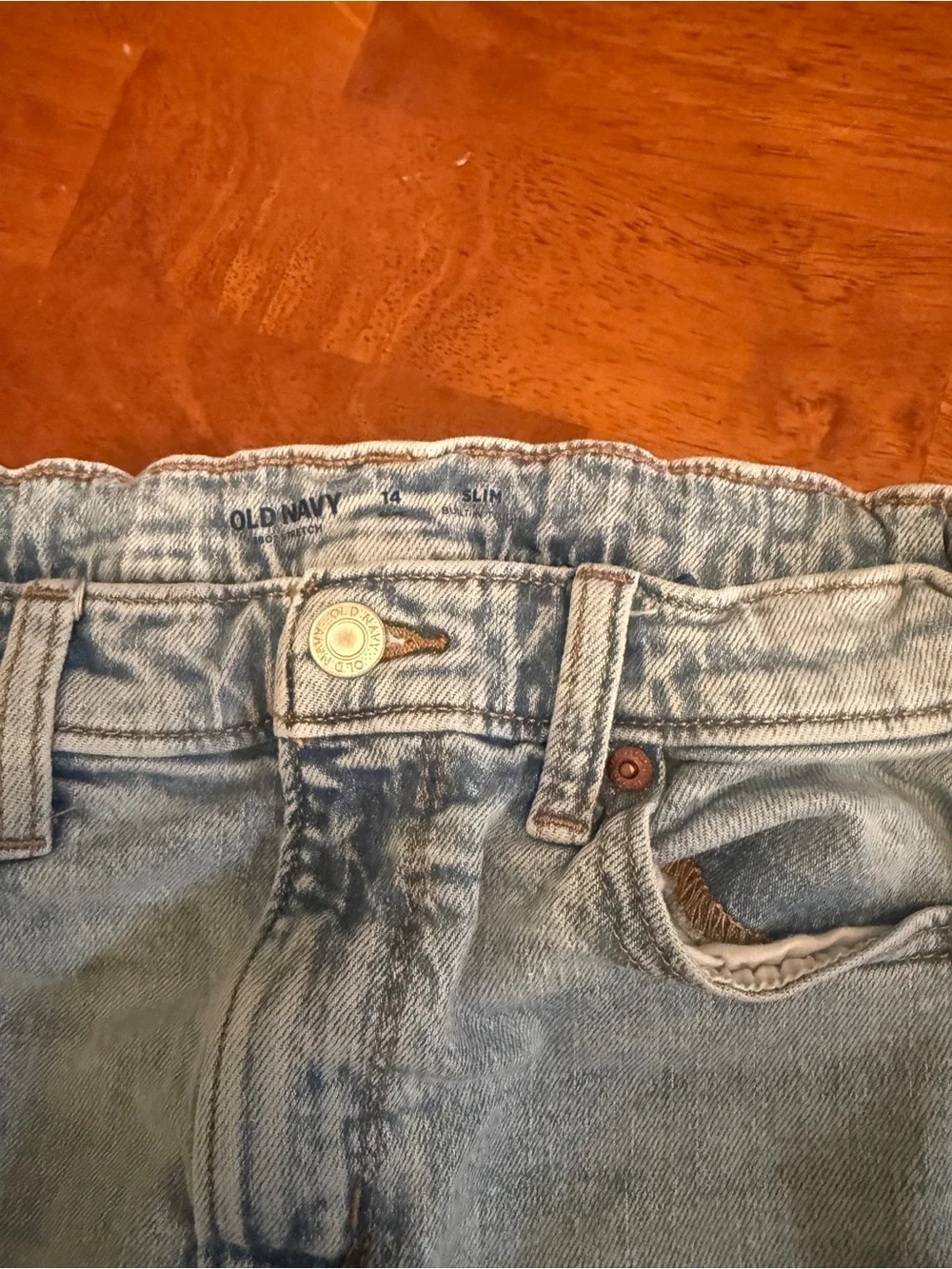 Light Wash Straight Leg Jeans - 2 pair
